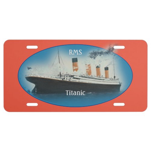 Titanic Orange Maritime White Star Line Ship License Plate