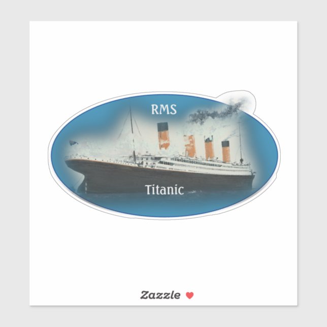 Titanic Oval Sticker (Sheet)