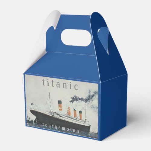 TITANIC Party Blue Vintage White Star Line Ship Favor Boxes