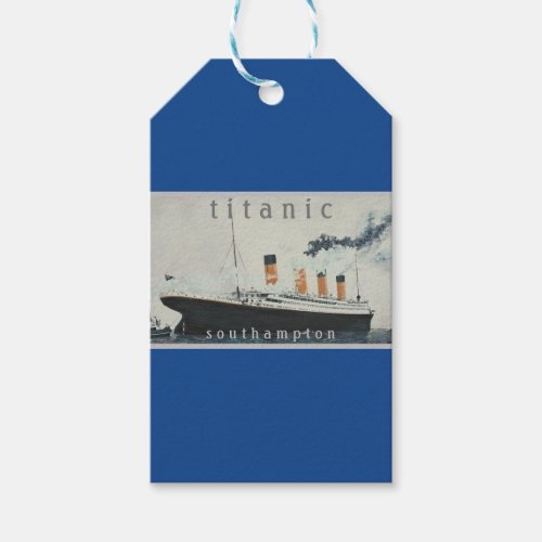 TITANIC Party Blue Vintage White Star Line Ship Gift Tags