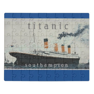 TITANIC Party Blue Vintage White Star Ship Jigsaw Puzzle