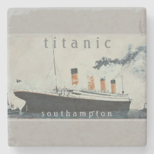 TITANIC Party Vintage White Star Line Ship Stone Coaster