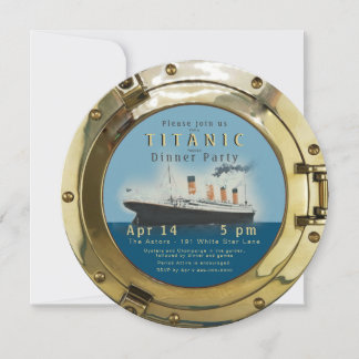 Titanic Porthole Party Invitation