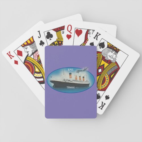 Titanic Purple Maritime White Star Line Ship Playing Cards