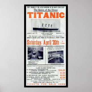 Titanic Queen Of The Ocean - White Star Line Poster