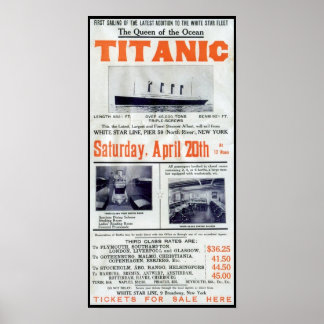 Titanic Queen Of The Ocean - White Star Line Poster
