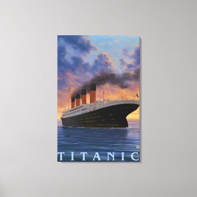 Titanic SceneWhite Star Line Canvas Print (Front)