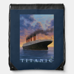 Titanic SceneWhite Star Line Drawstring Bag