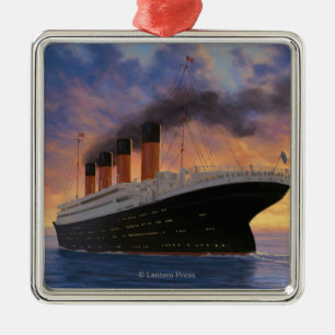 Titanic SceneWhite Star Line Metal Ornament