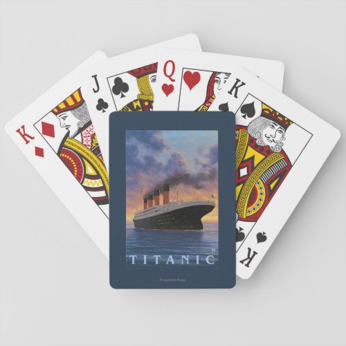 Titanic SceneWhite Star Line Poker Cards