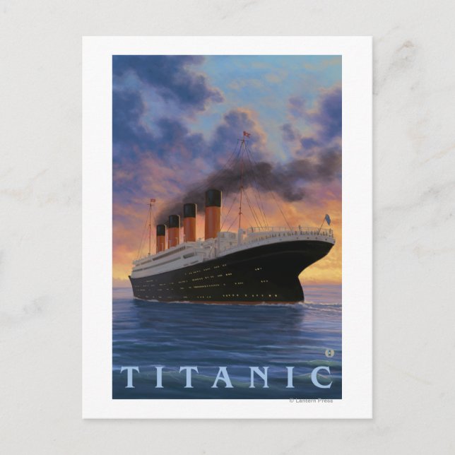 Titanic SceneWhite Star Line Postcard (Front)