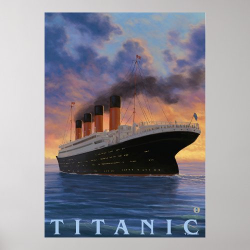 Titanic SceneWhite Star Line Poster