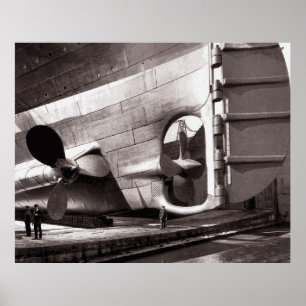 TITANIC SCREWS and RUDDER 1911 Poster