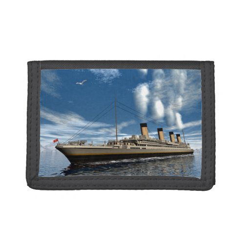 Titanic ship _ 3D renderj Trifold Wallet