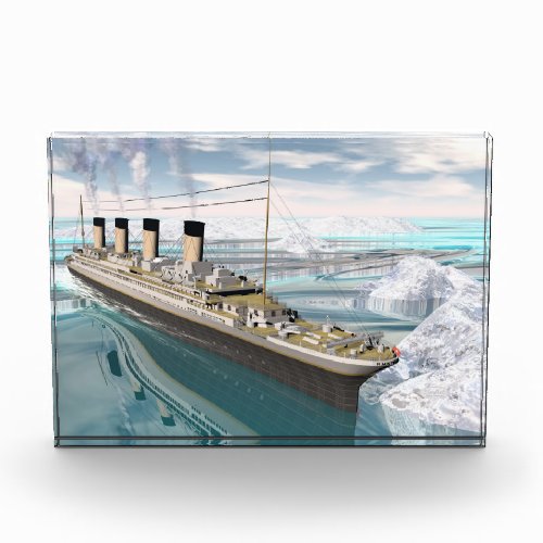 Titanic ship _ 3D render Photo Block