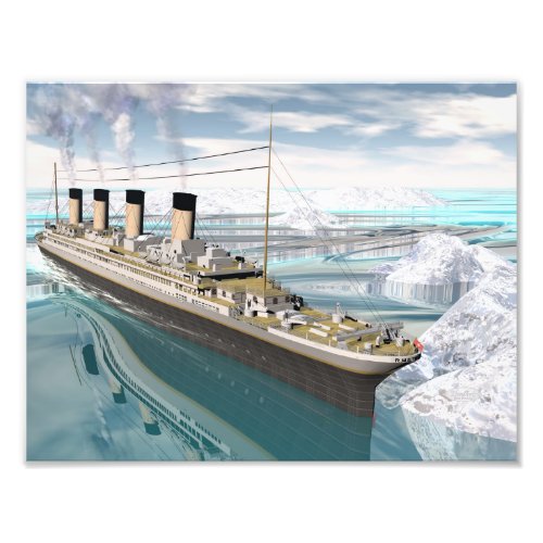 Titanic ship _ 3D render Photo Print