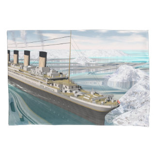 Titanic ship - 3D render Pillow Case