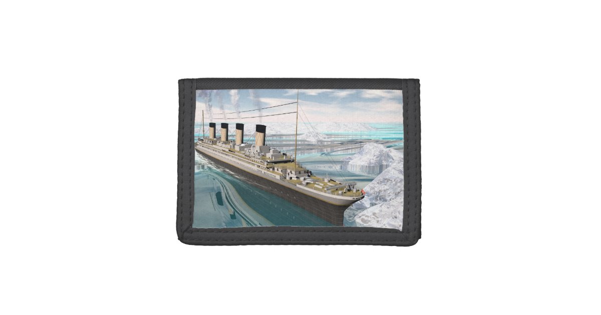 Titanic ship - 3D render Trifold Wallet | Zazzle