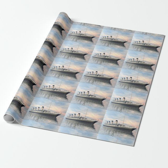 Titanic ship - 3D render Wrapping Paper (Unrolled)