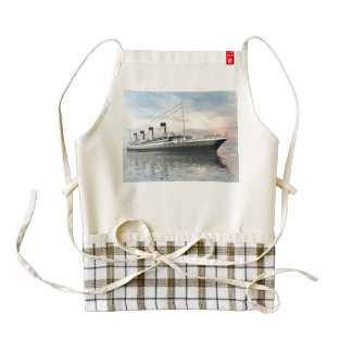 Titanic ship - 3D render Zazzle HEART Apron