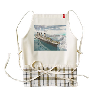 Titanic ship - 3D render Zazzle HEART Apron