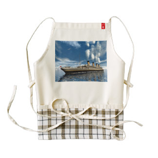 Titanic ship - 3D render Zazzle HEART Apron