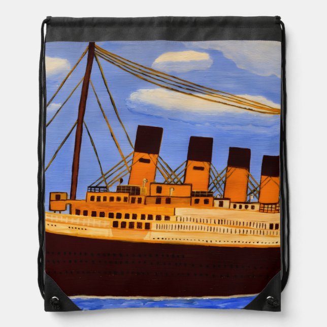 Titanic Ship Drawstring Bag  (Front)