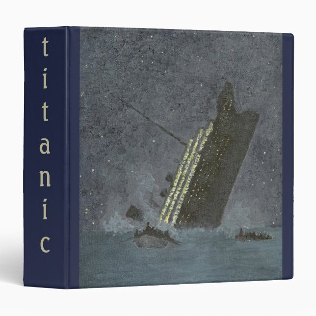 Titanic Ship Sinking Maritime Disaster 3 Ring Binder (Front/Spine)