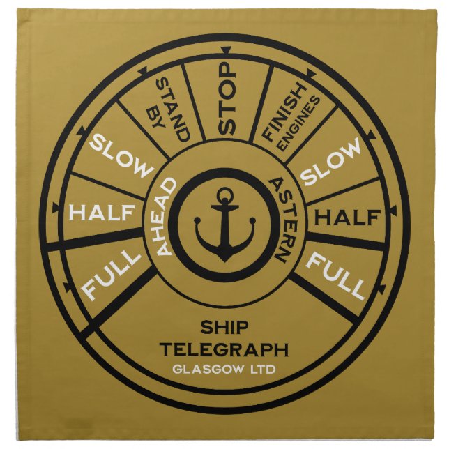 Titanic Ship Speed Cloth Napkin (Front)