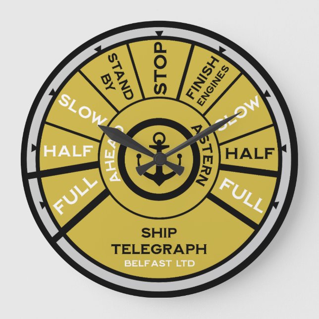Titanic Ship Speed Large Clock (Front)