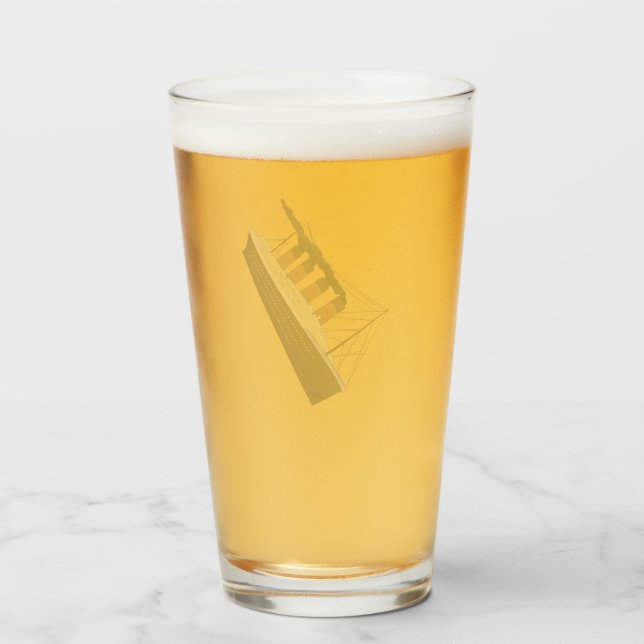 Titanic sinking glass (Back Filled)