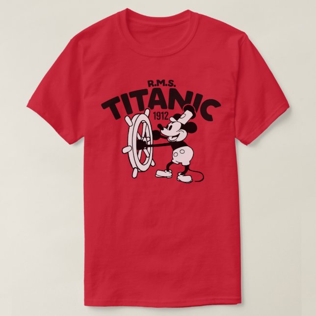 Titanic Steamboat Willie T-Shirt (Design Front)