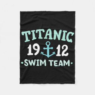 Titanic Swim Team 1912 Rms Titanic Cruise Ship Squ Fleece Blanket