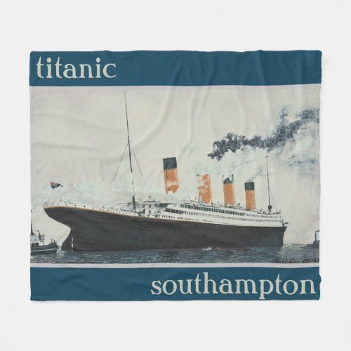 TITANIC Vintage 1912 Sea Trial Fleece Blanket