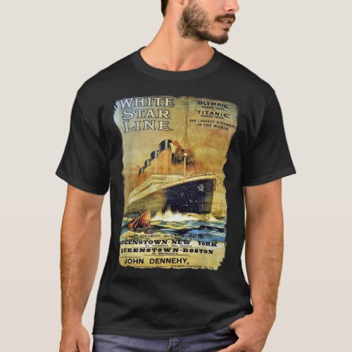 Titanic Vintage Cruise Ship T_Shirt