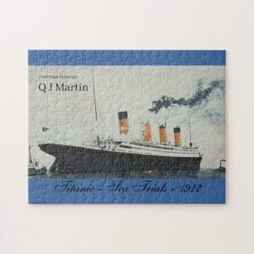 Titanic Vintage Name Ship Jigsaw Puzzle