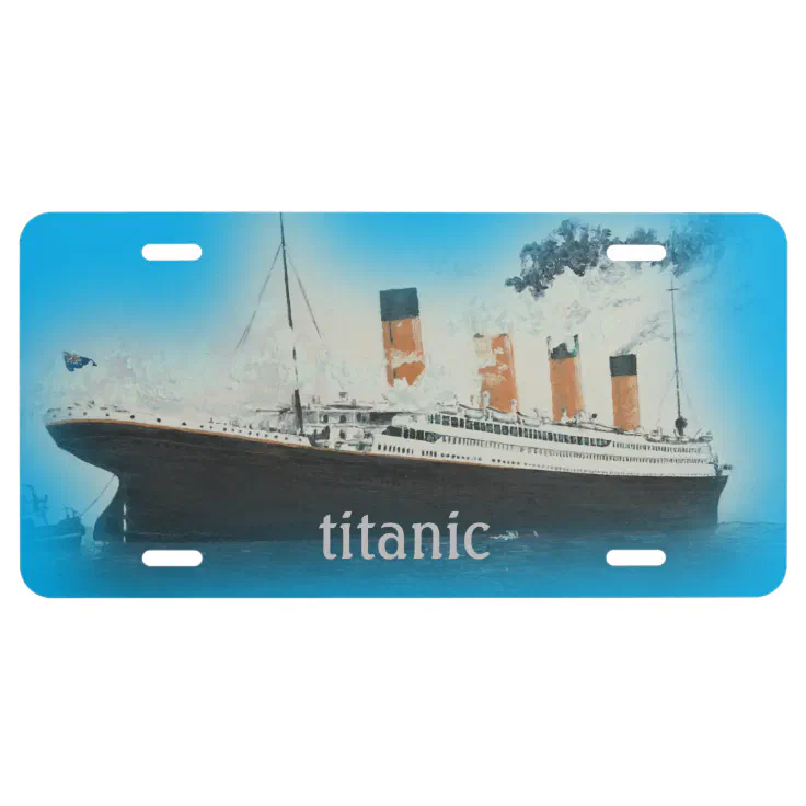 Titanic Vintage Ocean Blue White Star Line Ship License Plate Zazzle