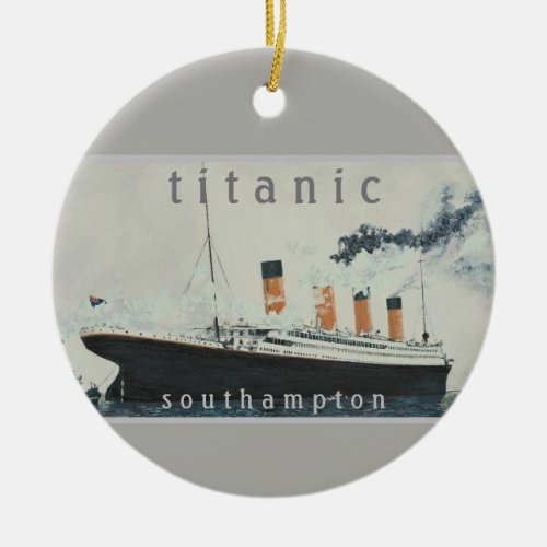 TITANIC Vintage White Star Line Ship Ceramic Ornament