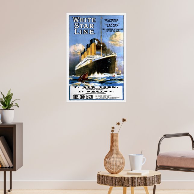 Titanic 初航海 ポスター　証明書付き額入り Titanic 初航海 ポスター 証明書付き額入り