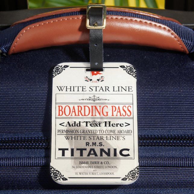 White Star Line Luggage Tags  Titanic, Titanic wedding, Titanic prom