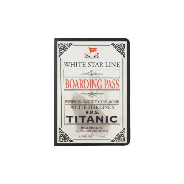 Titanic White Star Line Boarding Pass Passport Holder Zazzle