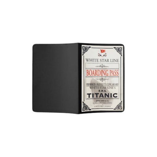 Titanic White Star Line Boarding Pass Passport Holder Zazzle