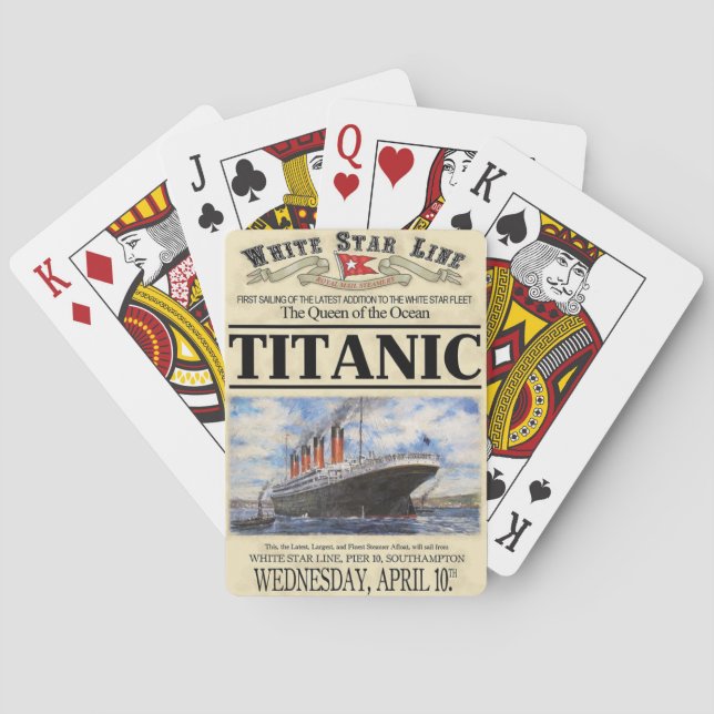 Titanic White Star Line Poker Cards (Back)