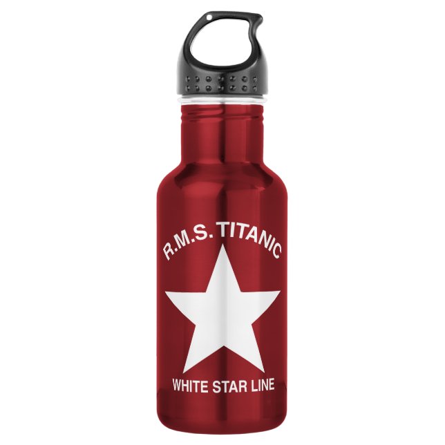 Titanic, White Star Line, Stainless Steel Water Bottle (Front)