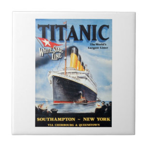 Titanic White Star Line - World's Largest Liner Ceramic Tile
