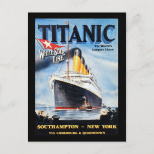 Titanic White Star Line - World's Largest Liner Postcard