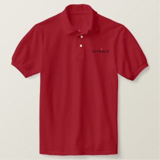 Titanic with White Star Flag Polo T-Shirt