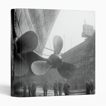 Titanic's Propellers 3 Ring Binder by Argos_Photography at Zazzle