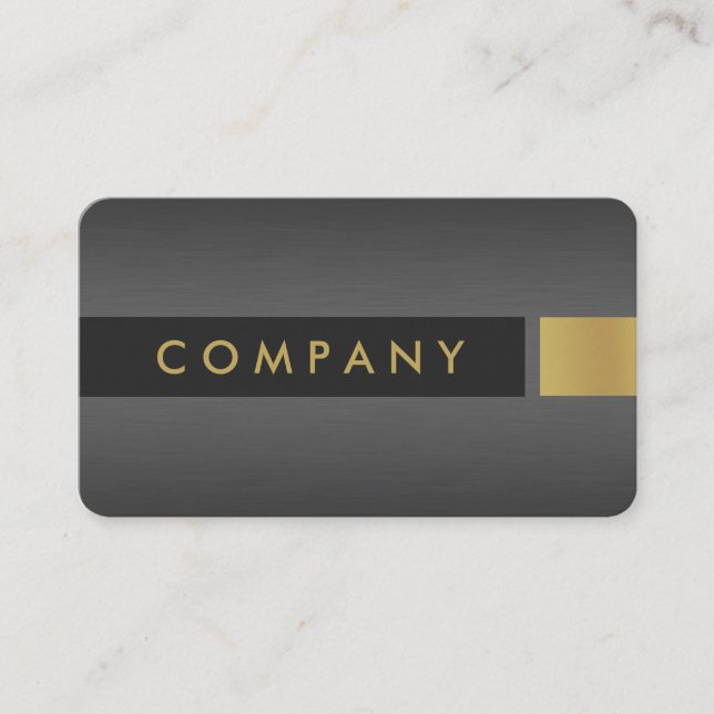 Titanium and gold professional business card (Front)