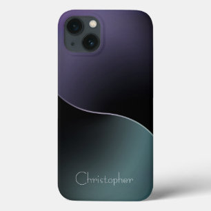 Titanium black Stainless Steel Print iphone 15 iPhone 13 Case